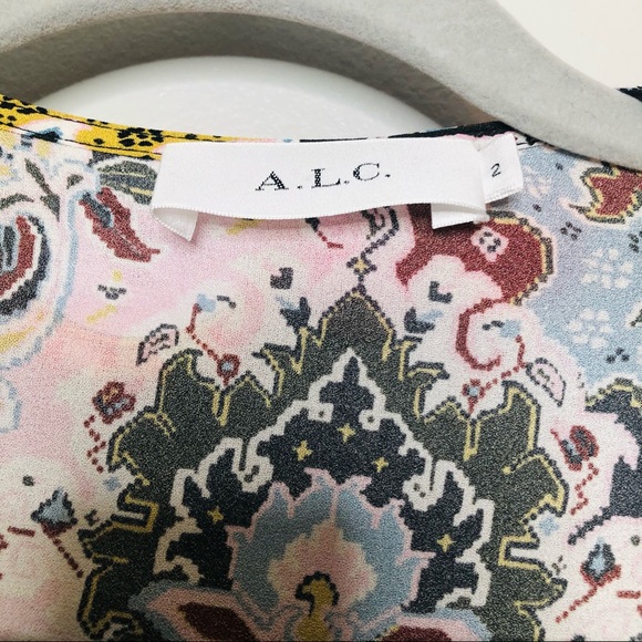 ALC print silk handkerchief dress - Picture 8 of 9